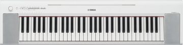 Yamaha Home-Keyboard Piaggero, NP-15WH, weiß, mit 61 Tasten, inklusive Netzteil und Notenhalter