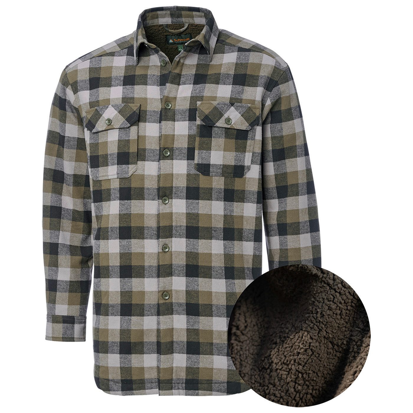 Schmidt Flanellhemd mit Teddyfell angenehmes Tragegefühl