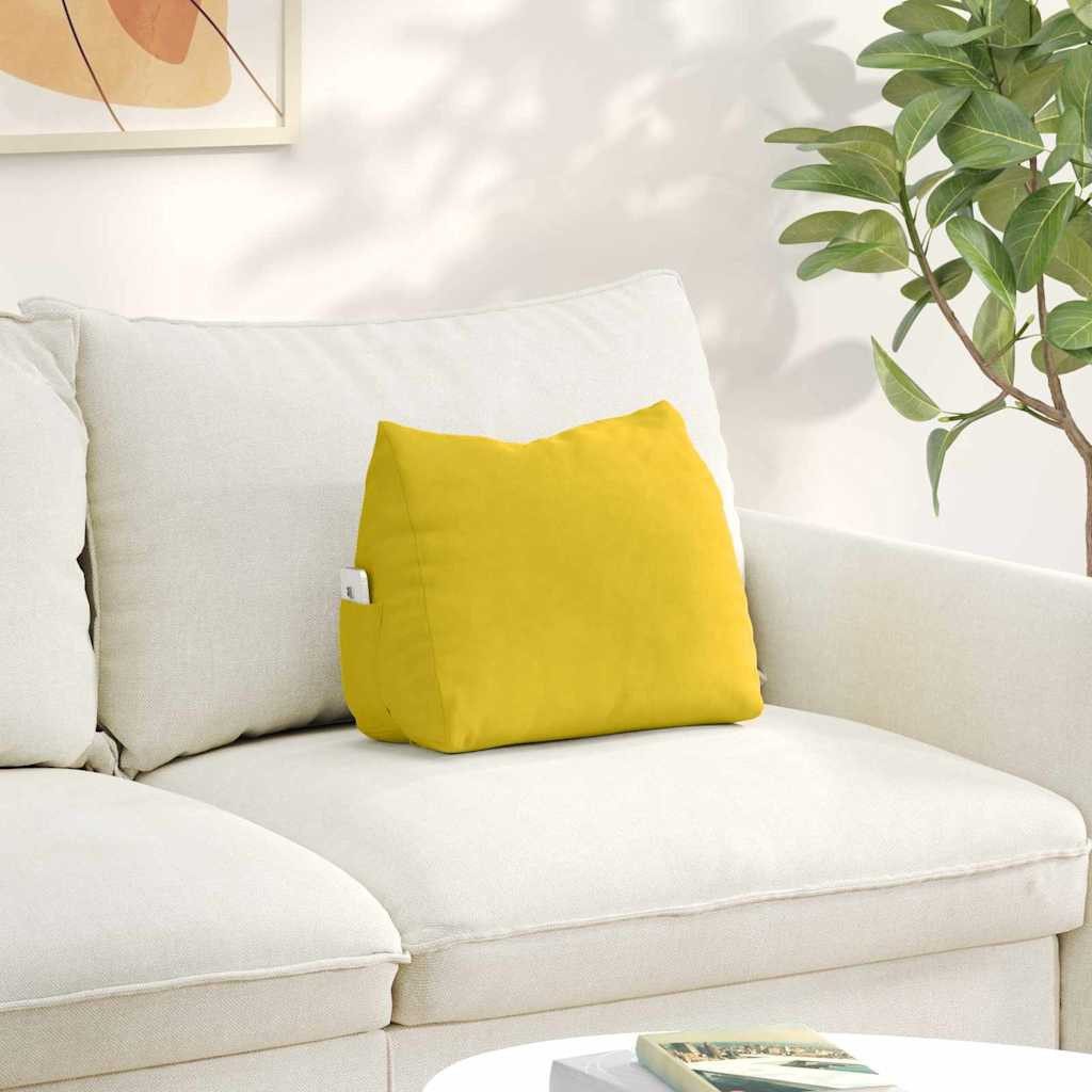 vidaXL Auflagekissen vidaXL Rückenkissen Gelb 45 x 20 x 35 cm Cordstoff