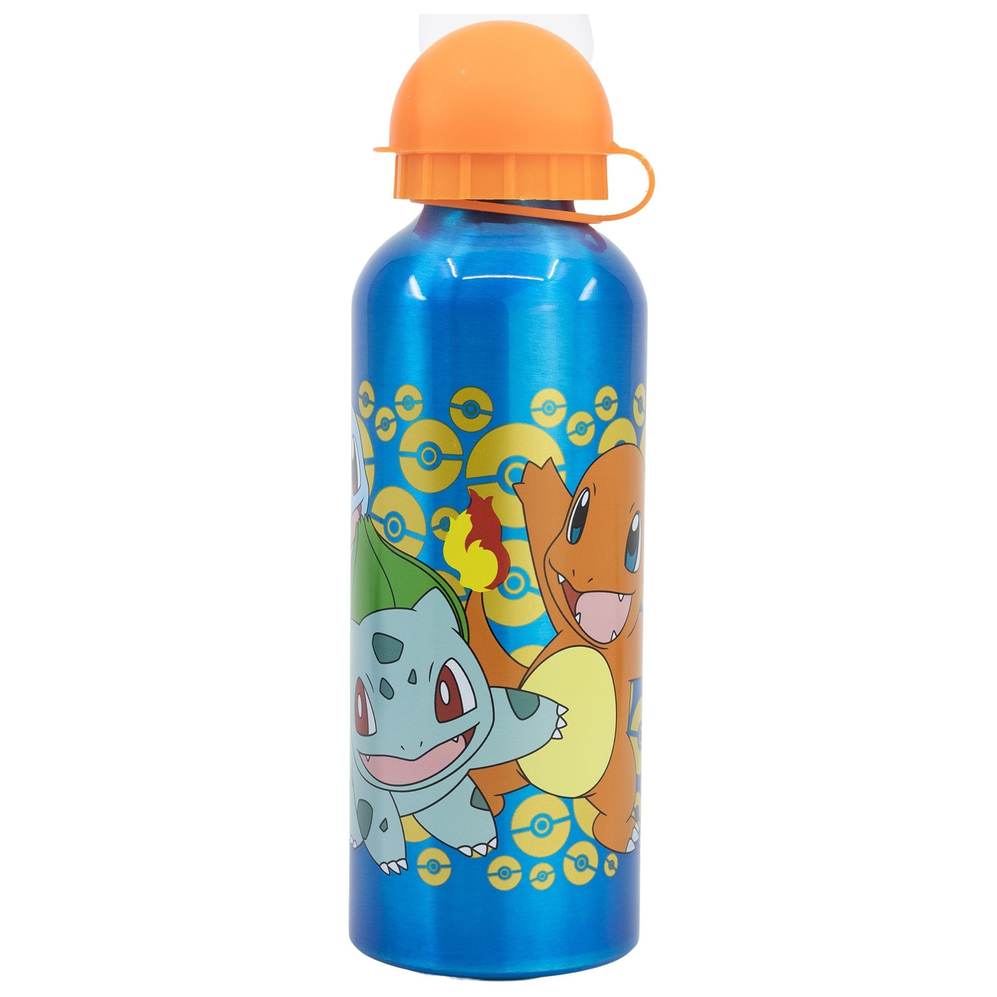 Alu-Flasche tlg. Lunchbox 3 Pokemon Brotdose Set, 4 XL Pikachu Kinder Gabel Kammern Löffel POKÉMON