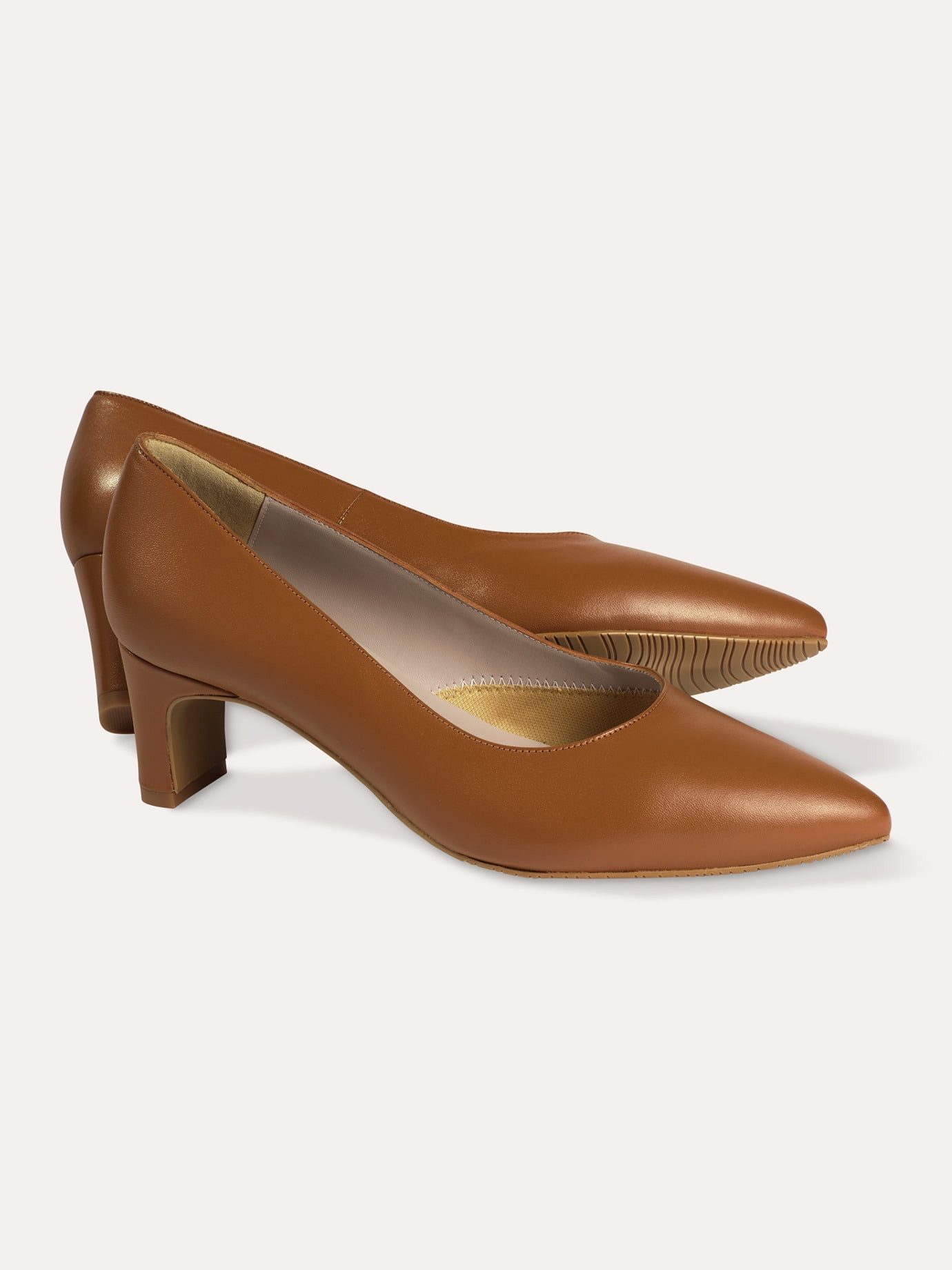 Walbusch Damen Pumps aus weichem Leder mit Polster Weite G Pumps Elegante Pumps mit 4-cm-Blockabsatz, rutschfeste Sohle, aus Spanien