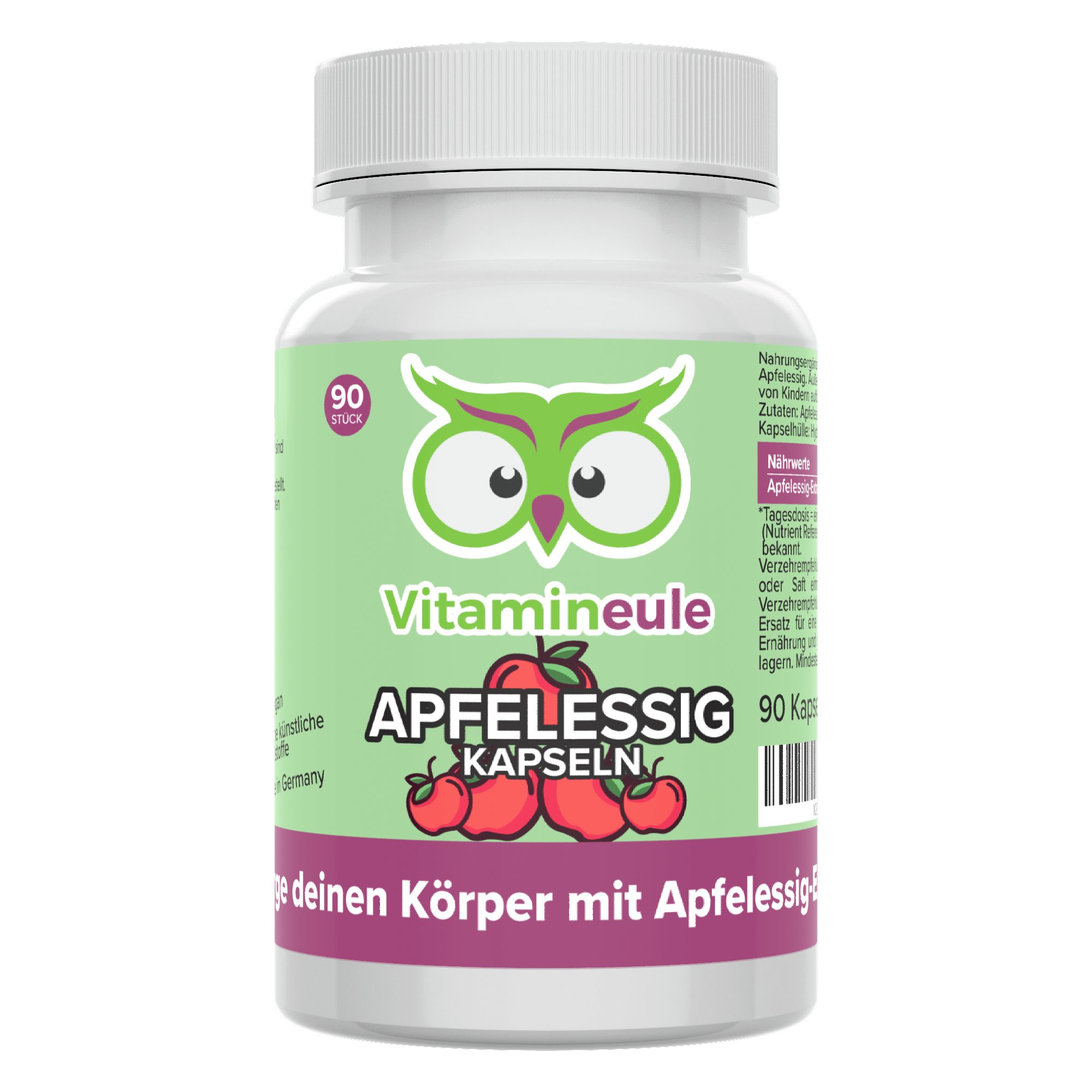 Apfelessig Kapseln - 500 mg Apfelessig-Extrakt - Kapsel