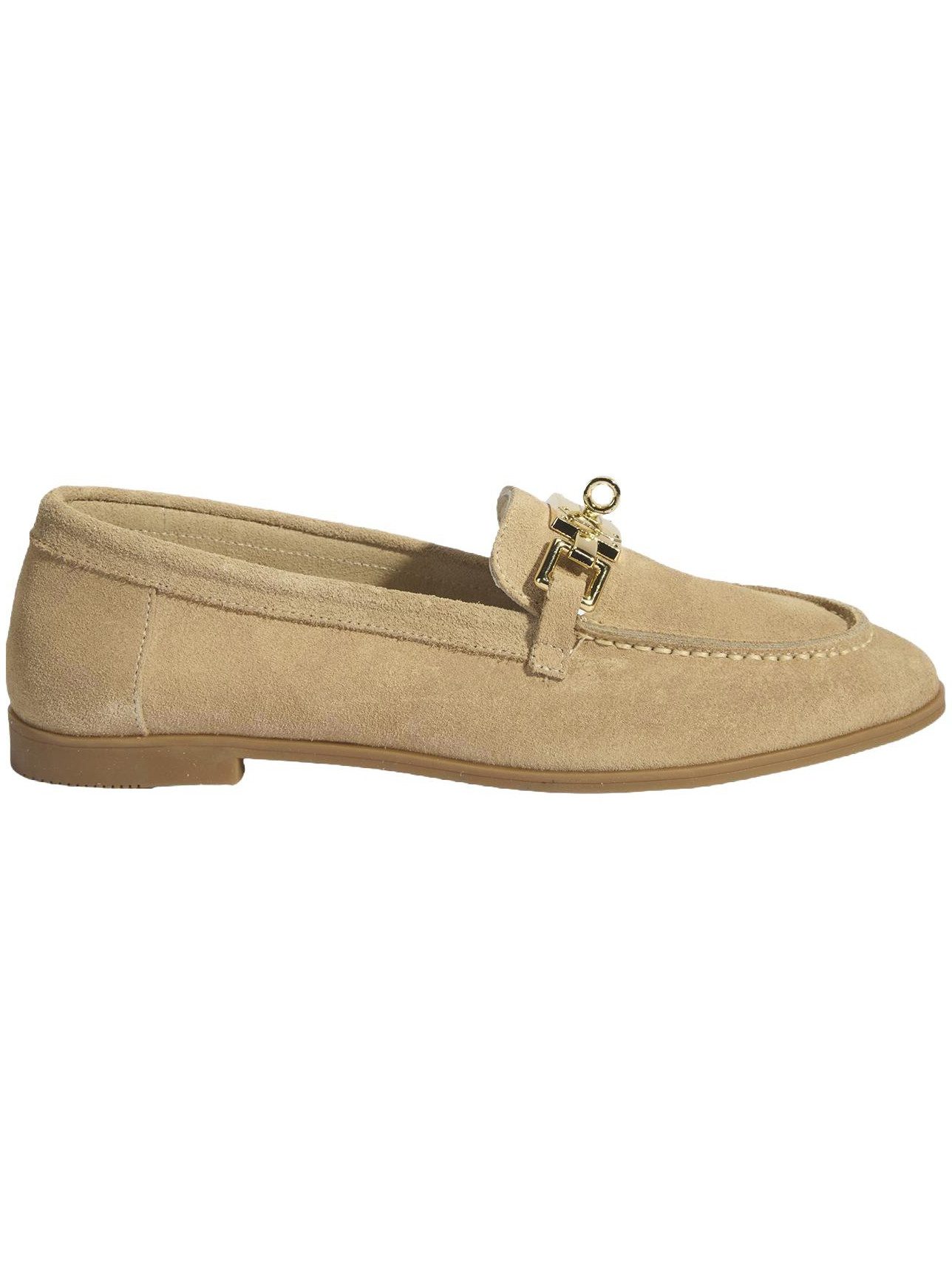 Desa Damen-Slipper aus Wildleder – Flacher Absatz, ohne Verschluss Loafer