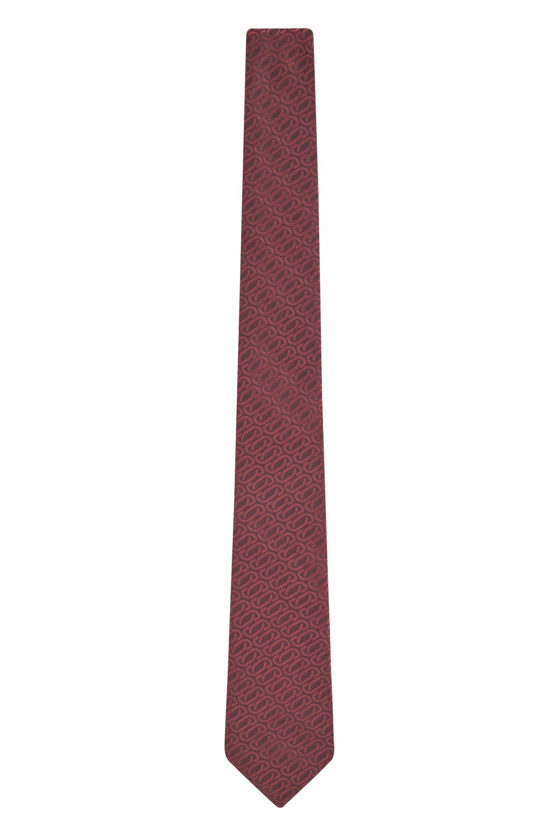 Krawatte Burgundy Next Geometric Gemusterte (1-St) Red Krawatte