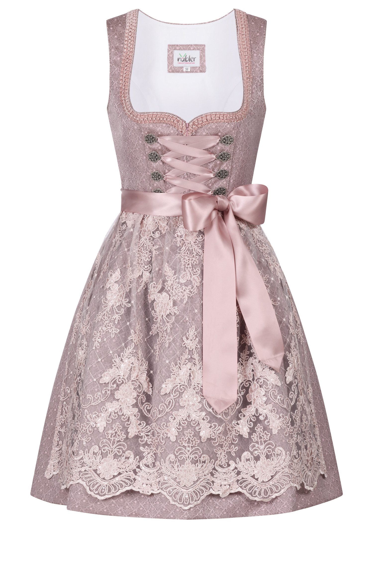 Nübler Дирндль Mini Дирндль Gislinde in Rosa von Nübler