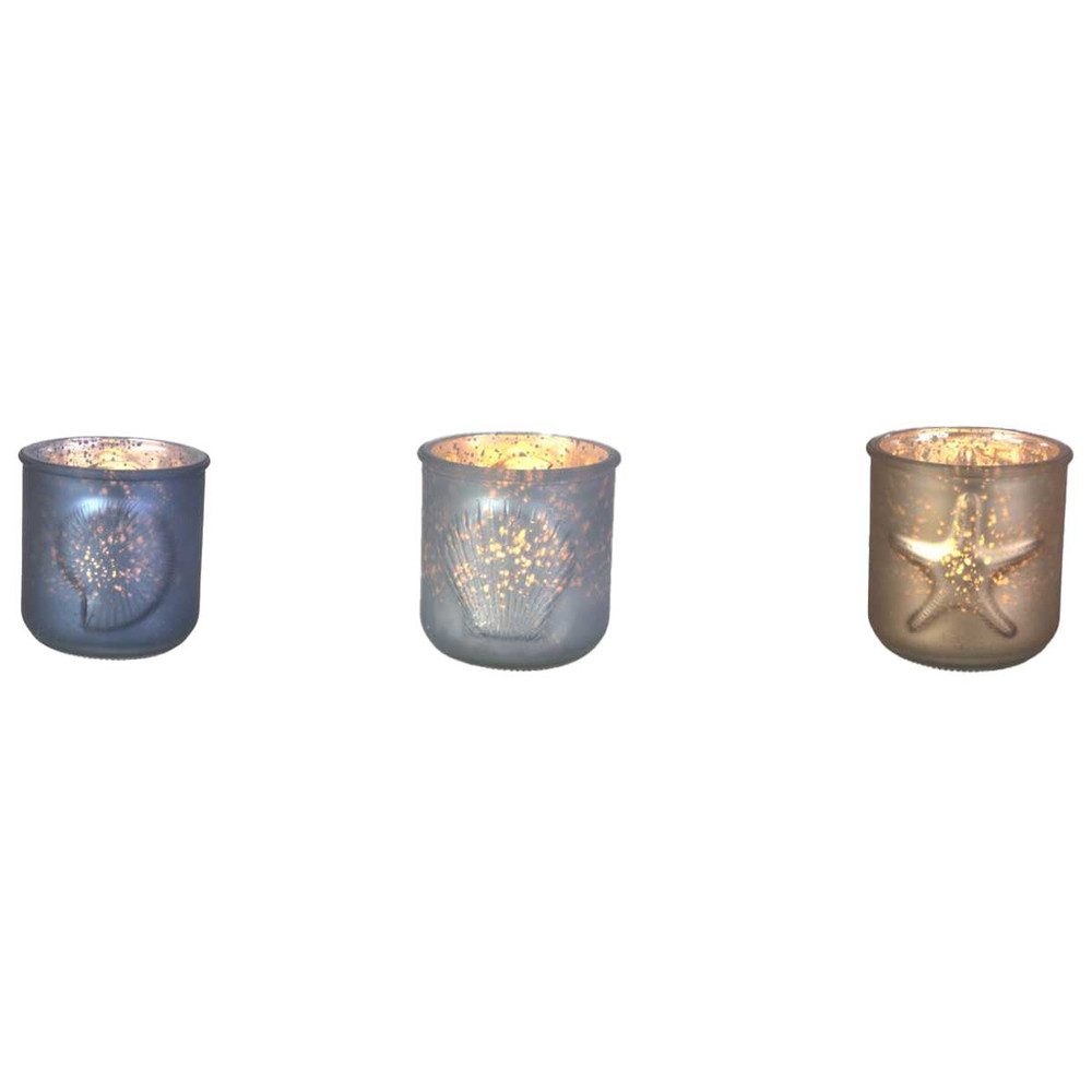 MICA LED-Leuchte Windlicht - Muschel - ca. 9 x 9 cm - 1 Stück