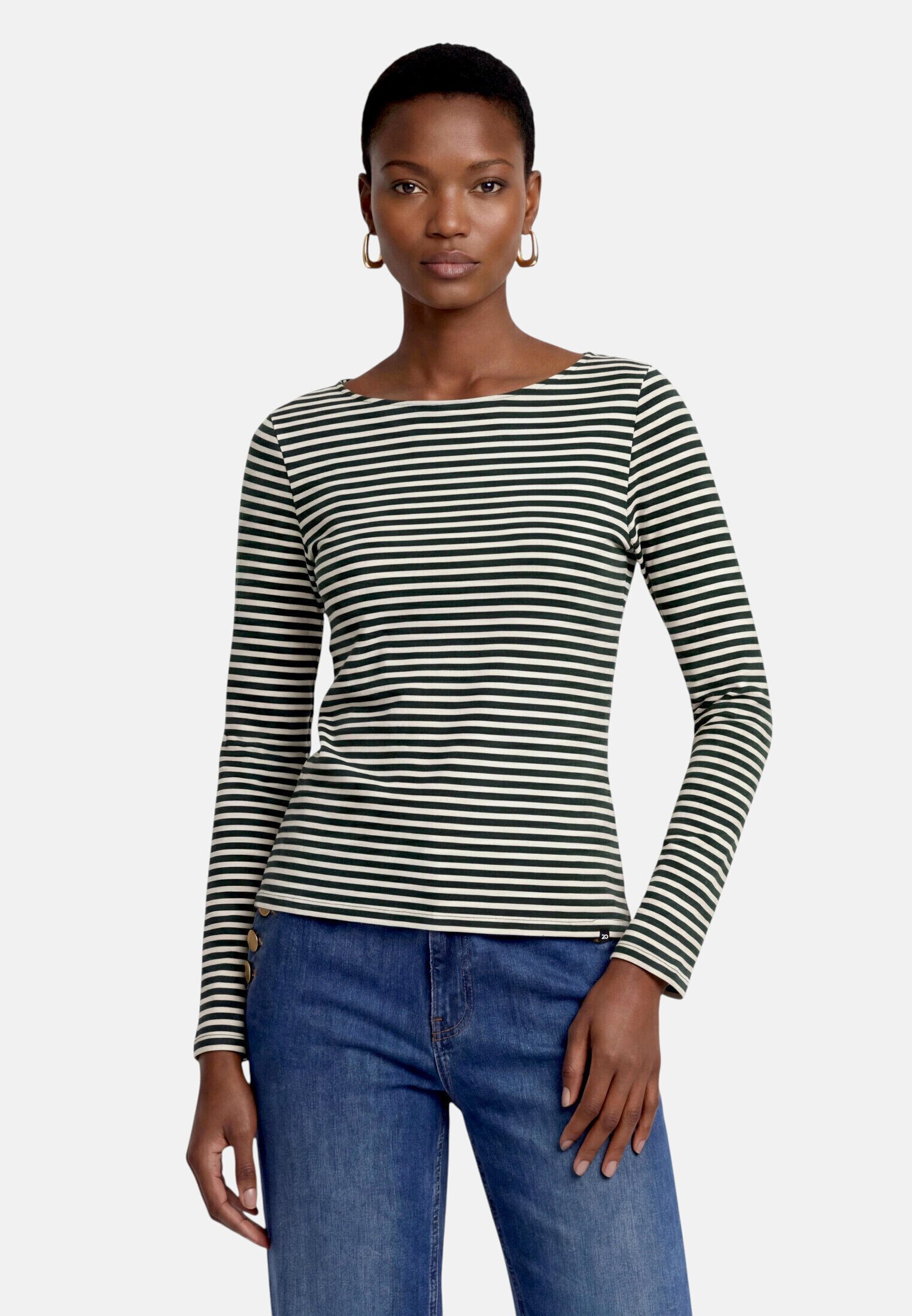 Zero Kurzarmshirt Damen Shirt mit U-Boot-Ausschnitt (1-tlg) Material – Bild 2 von 5