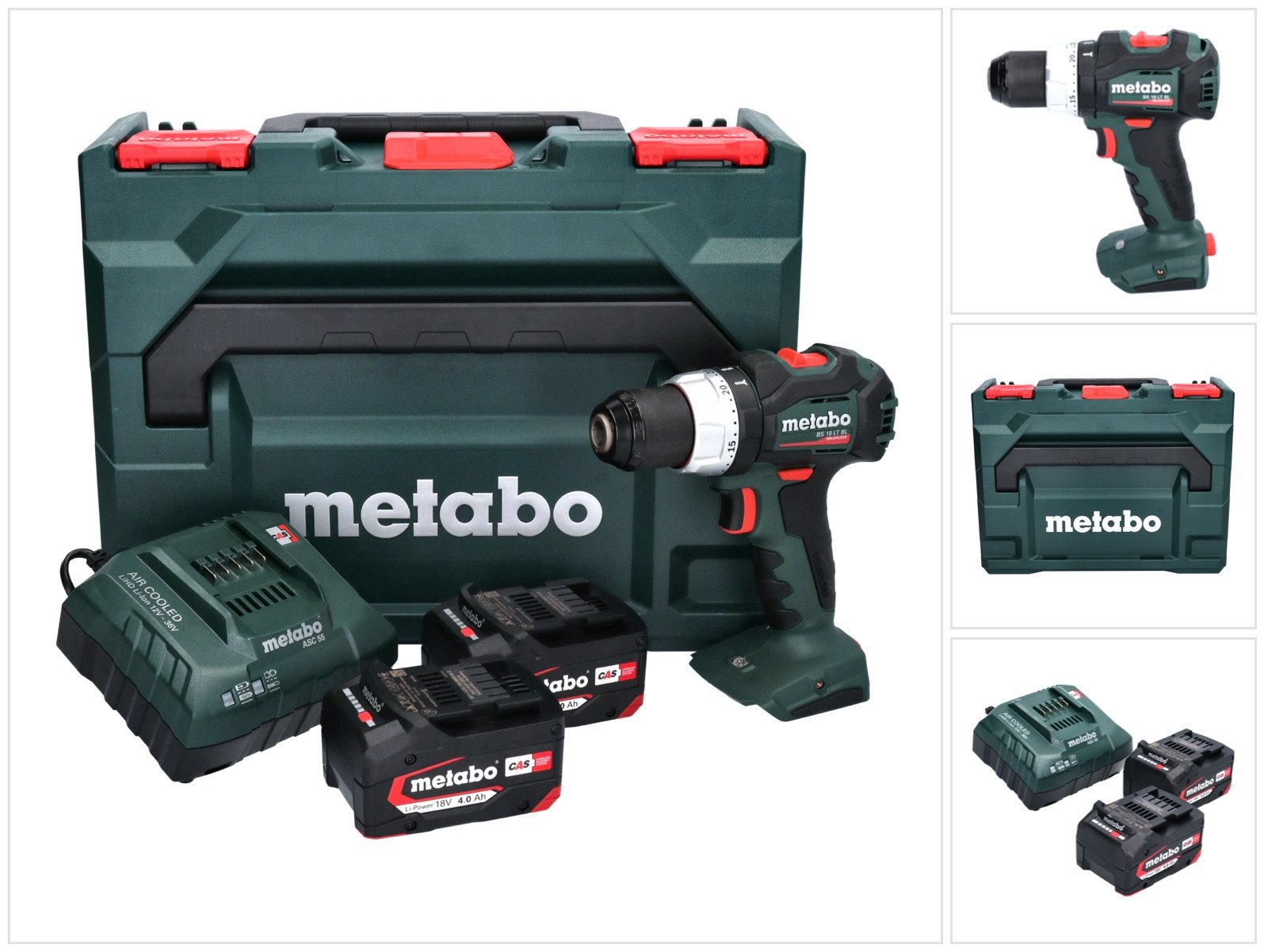 metabo Akku-Schrauber BS 18 LT BL Akku Bohrschrauber 18 V 75 Nm Brushless + 2x Akku 4,0 Ah