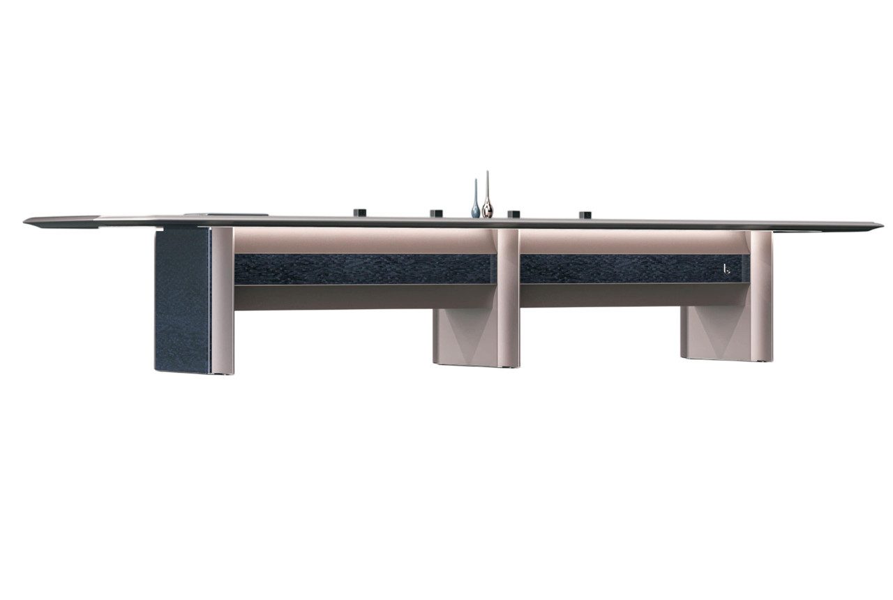 JVmoebel Schreibtisch Luxus Hochglanz Schreibtisch Grau von JVMoebel, MDF-Oberfläche (1-St., 1 Tisch), 480 cm
