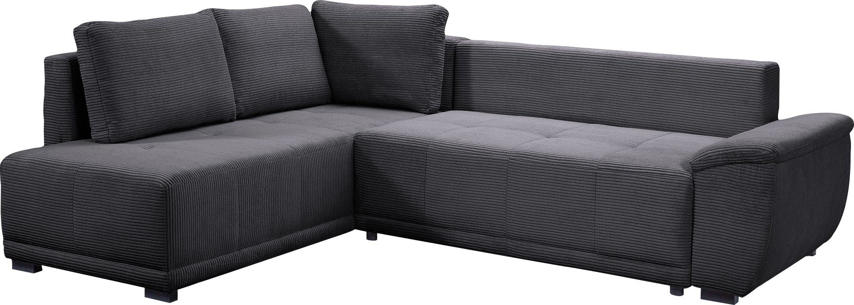 exxpo - sofa & Schlaffunktion Ecksofa, mane beidseitig, Bettkasten, fashion Rückenkissen inkl. 5