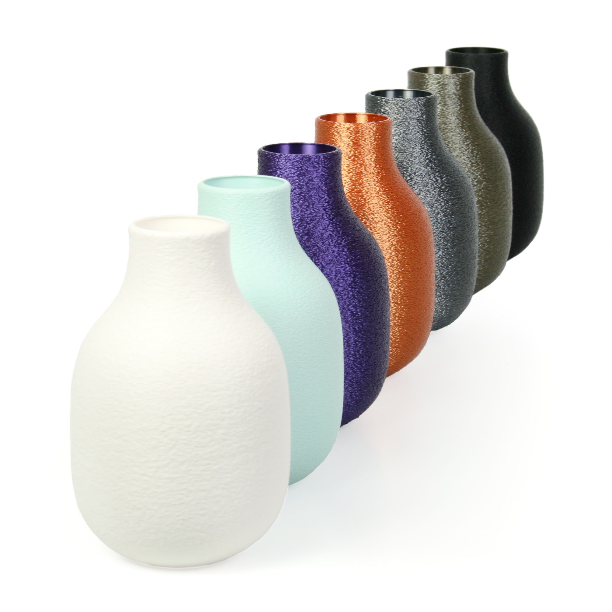 Feder & Kreative nachwachsenden Blumenvase Rohstoffen; Bio-Kunststoff, Dekovase Bronze wasserdicht aus – Vase aus Designer Dekorative bruchsicher