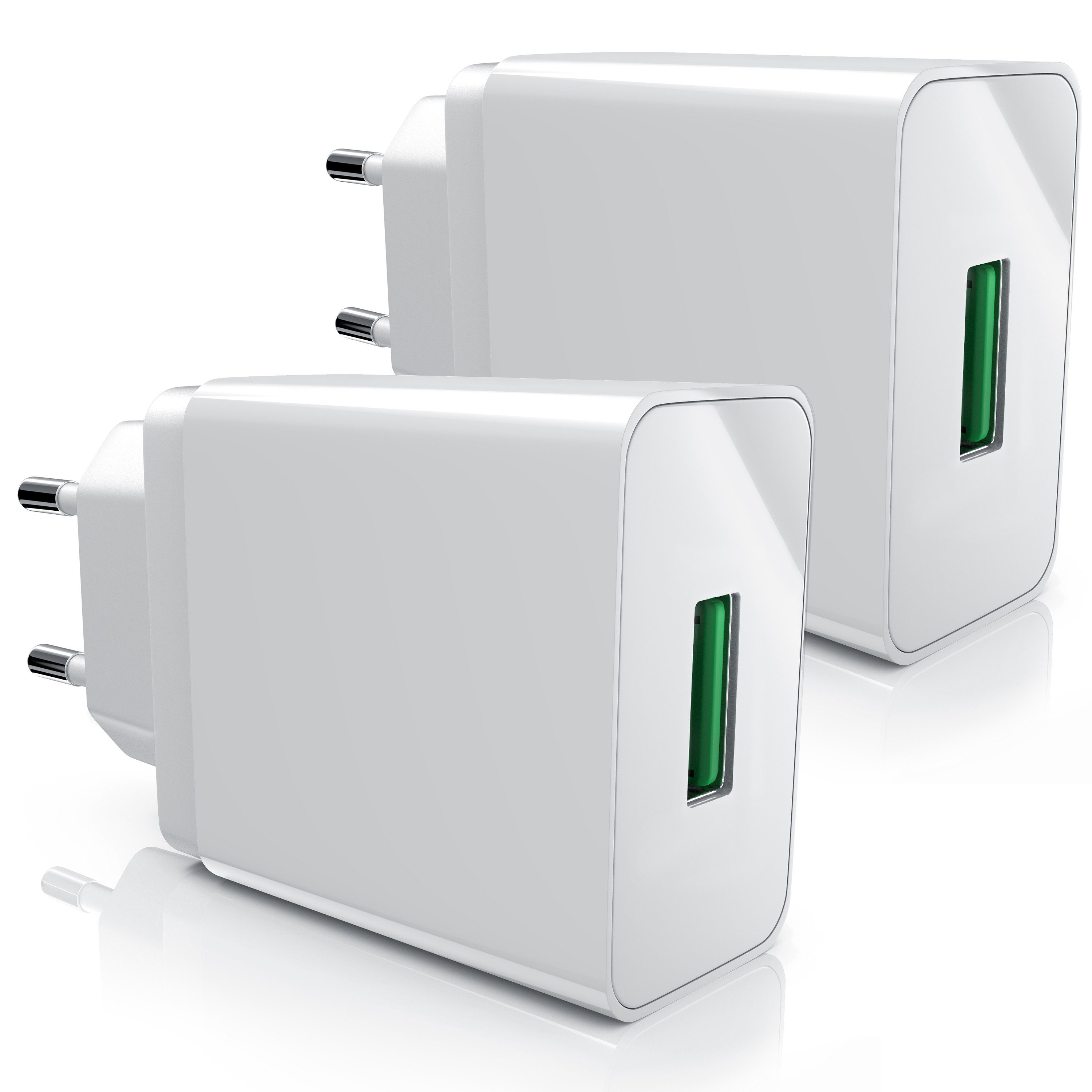 Aplic mit Schnellladefunktion, 18W Quick Charge 3.0, Ladeadapter, Netzteil USB-Ladegerät (3000 mA, 2-tlg., Quick Charge 3.0 USB-Ladegerät 1x USB A QC 3.0 Port / max. 3A über QC)