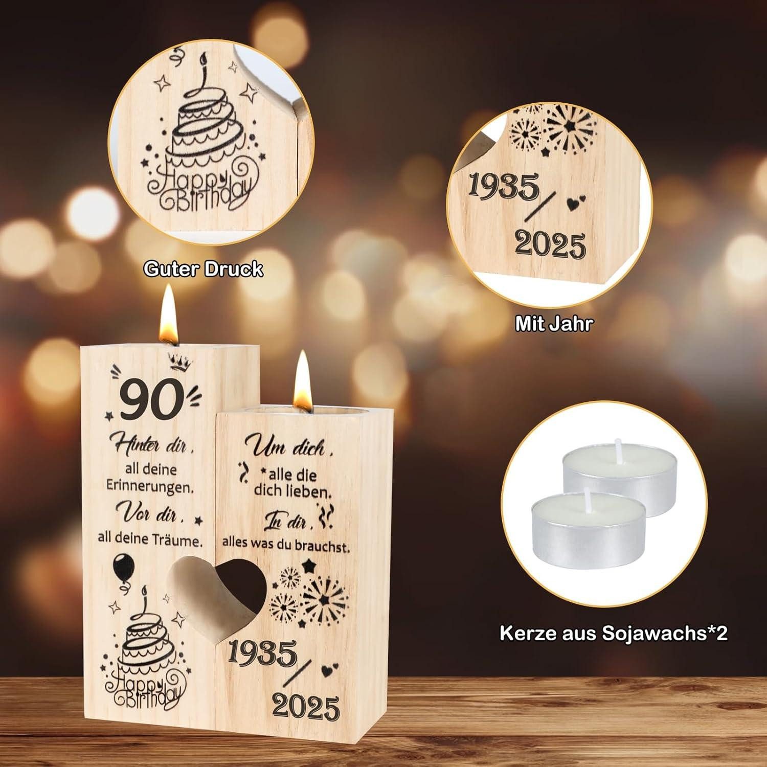 LuxusKollektion Kerzenständer Dekoration 90 Geburtstag Kerzenständer günstig online kaufen