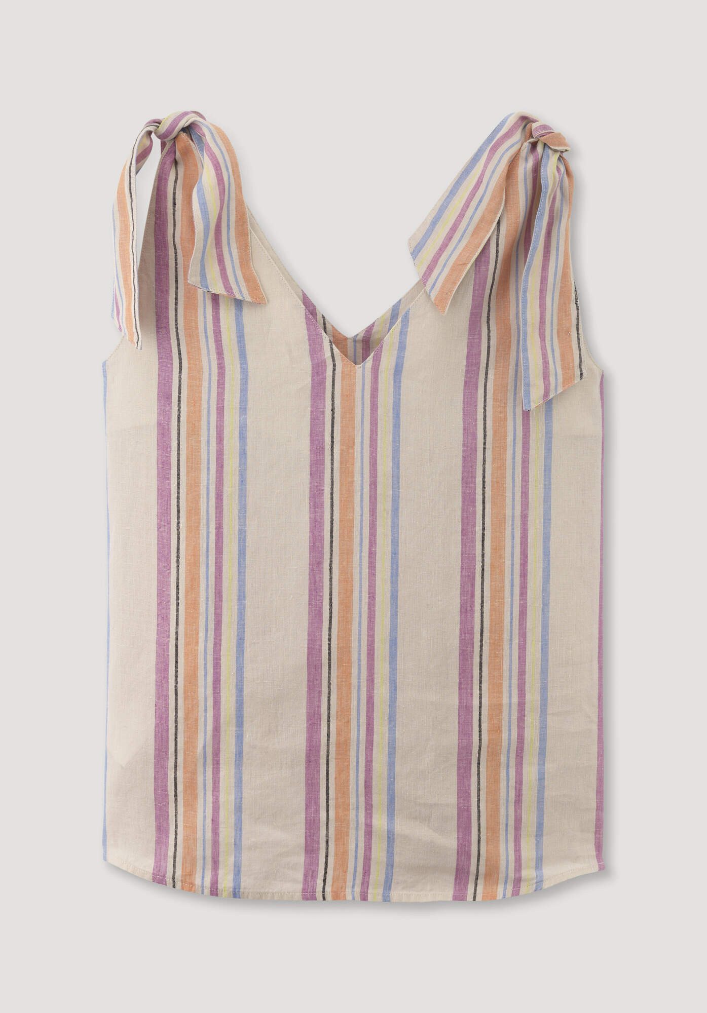 Hessnatur Klassische Bluse Streifen Regular aus reinem Leinen (1-tlg)