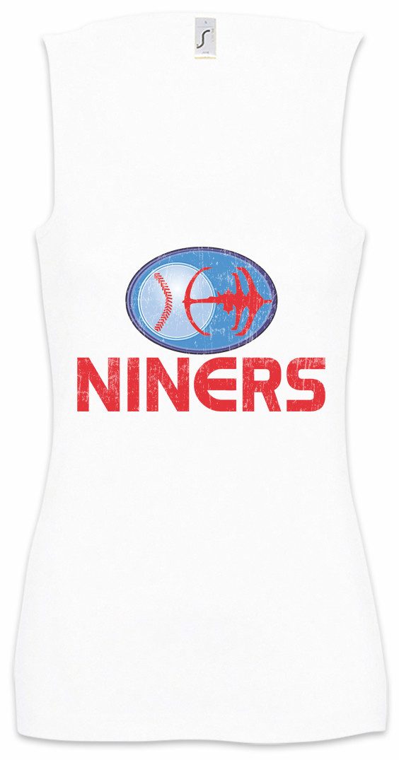 Urban Backwoods Tanktop Niners Ärmelloses Damen T-Shirt Star Logo Zeichen Sign Trek Baseball Team TNG TV Symbol