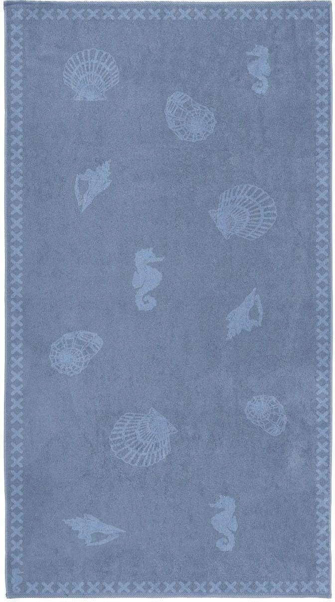 Seahorse Strandtuch Shells, Jacquard-Velours (1-St), mit günstig online kaufen