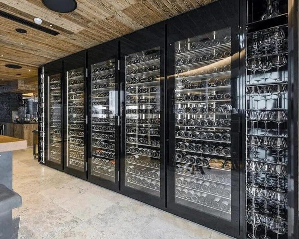 Weinschrank Weinschrank Vitrine Weinregal Glasschrank Weinkühlschrank