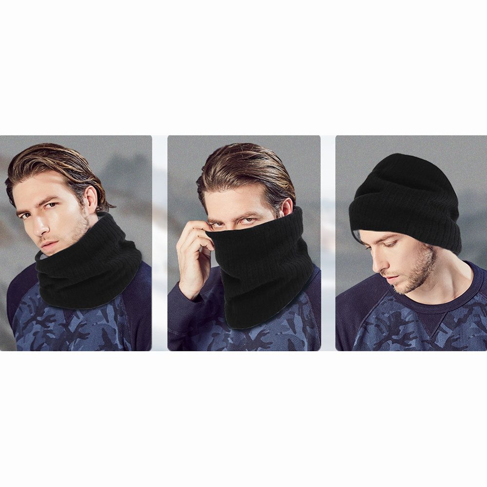 Cachito Multifunktionstuch Halswärmer Halstuch Männer Gesichtsschal Damen, Winter Fleece Schal