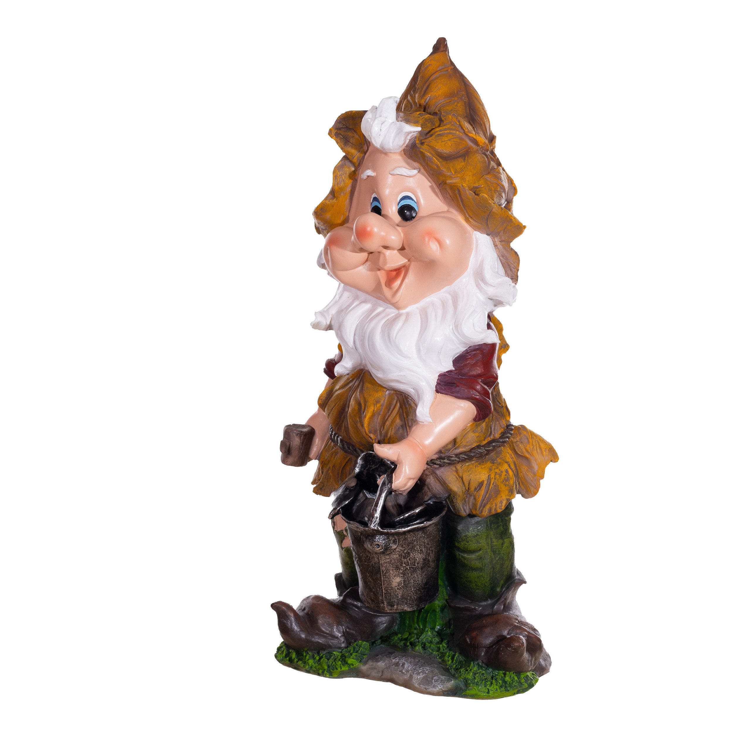 BIRENDY Dekofigur Zwerg Gartenzwerg XXL Gartenwichtel NF14198-1 Groß 55cm Gartenfigur – Bild 5 von 5