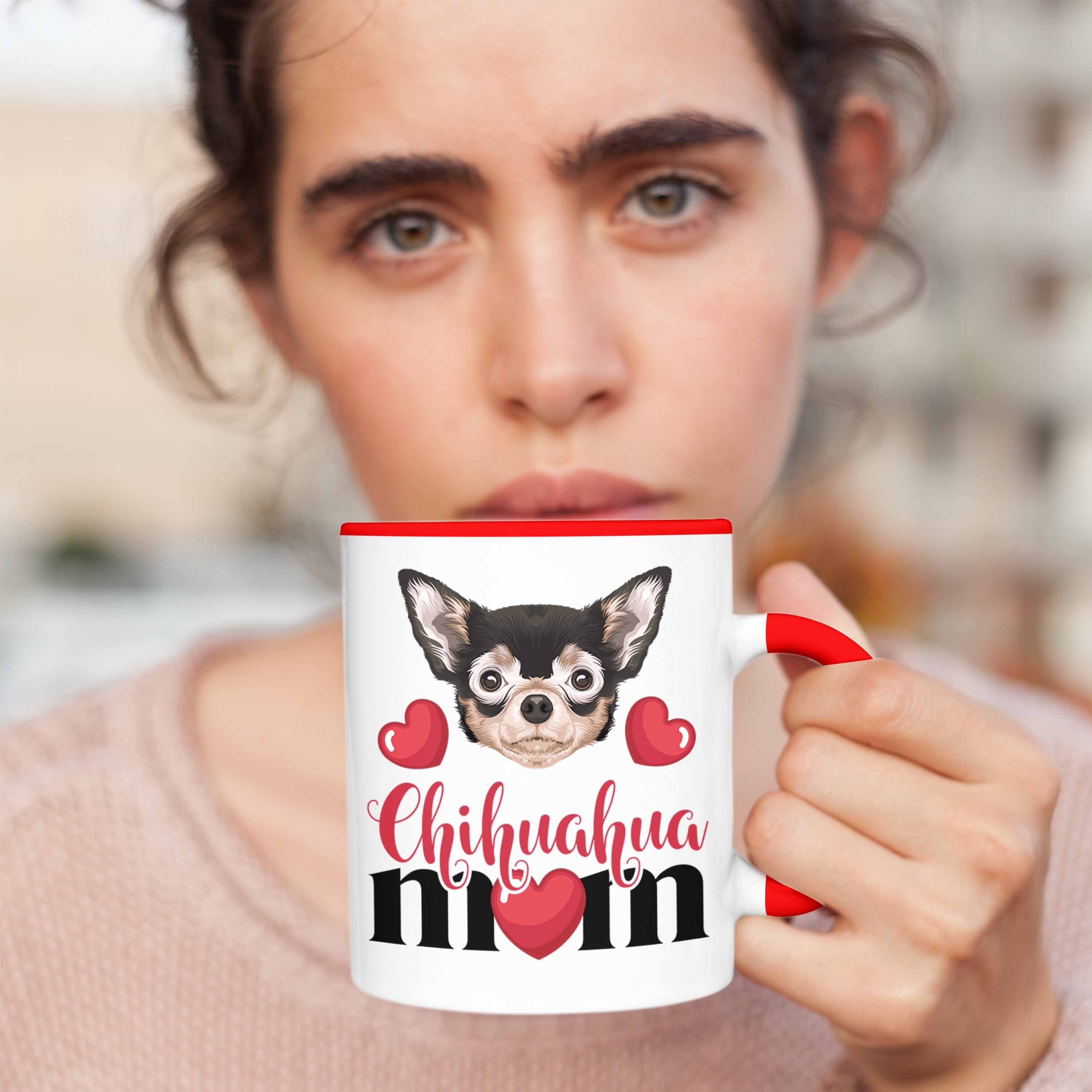 Mama Tasse Trendation Rot Geschenk Spruch Besitzer Tasse Chihuahua Mom Geschenkide Lustiger