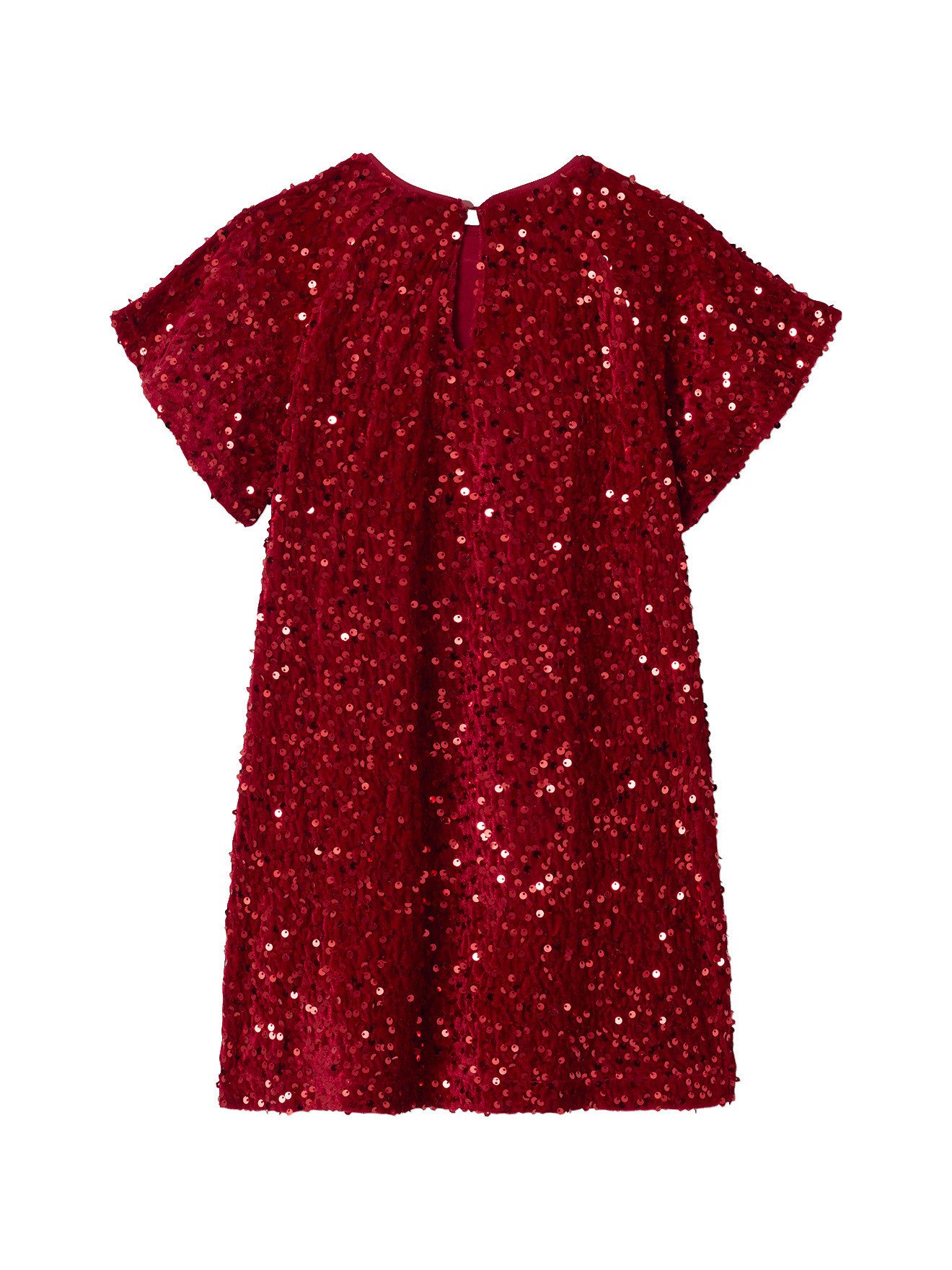 vertbaudet Minikleid Mädchenkleid aus Samt und Pailletten – Bild 2 von 5