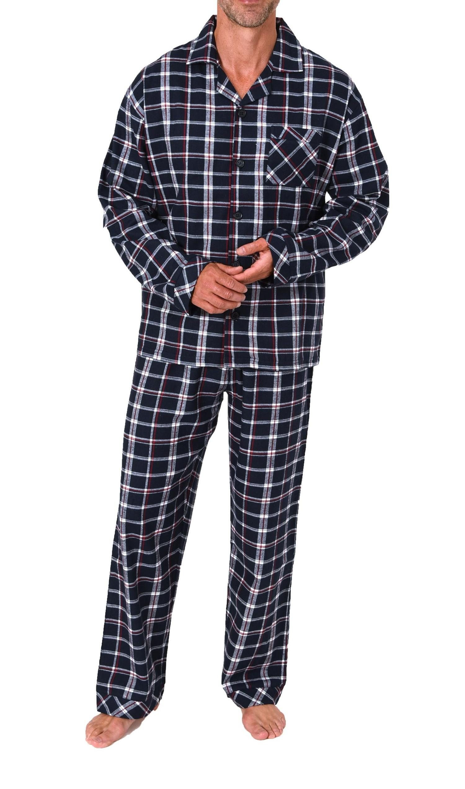 Normann Pyjama Normann Herren Flanell Schlafanzug Pyjama - auch in Übergröß günstig online kaufen
