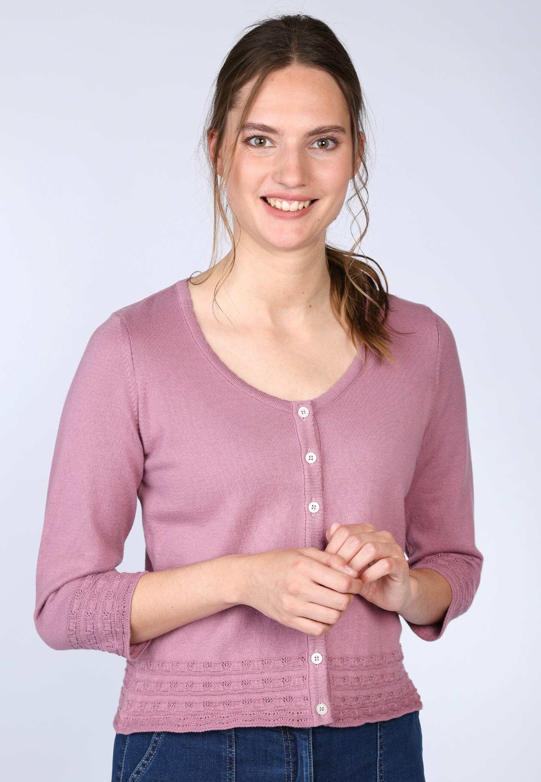 Sorgenfri Sylt Strickjacke Liselotte Ajour-Strickdetails