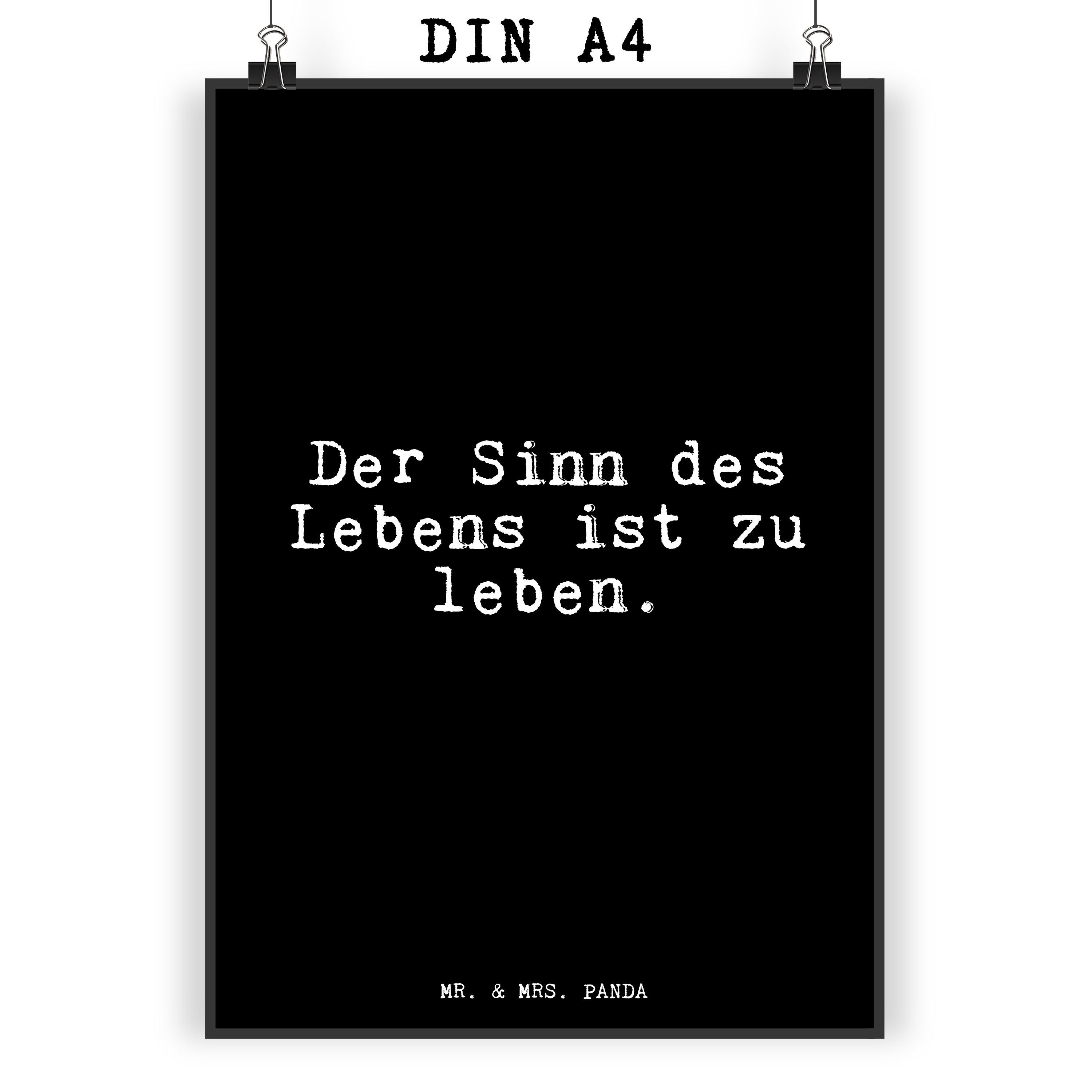 Mr. & Mrs. Panda Poster »Der Sinn des Lebens... Schwarz Weisheit