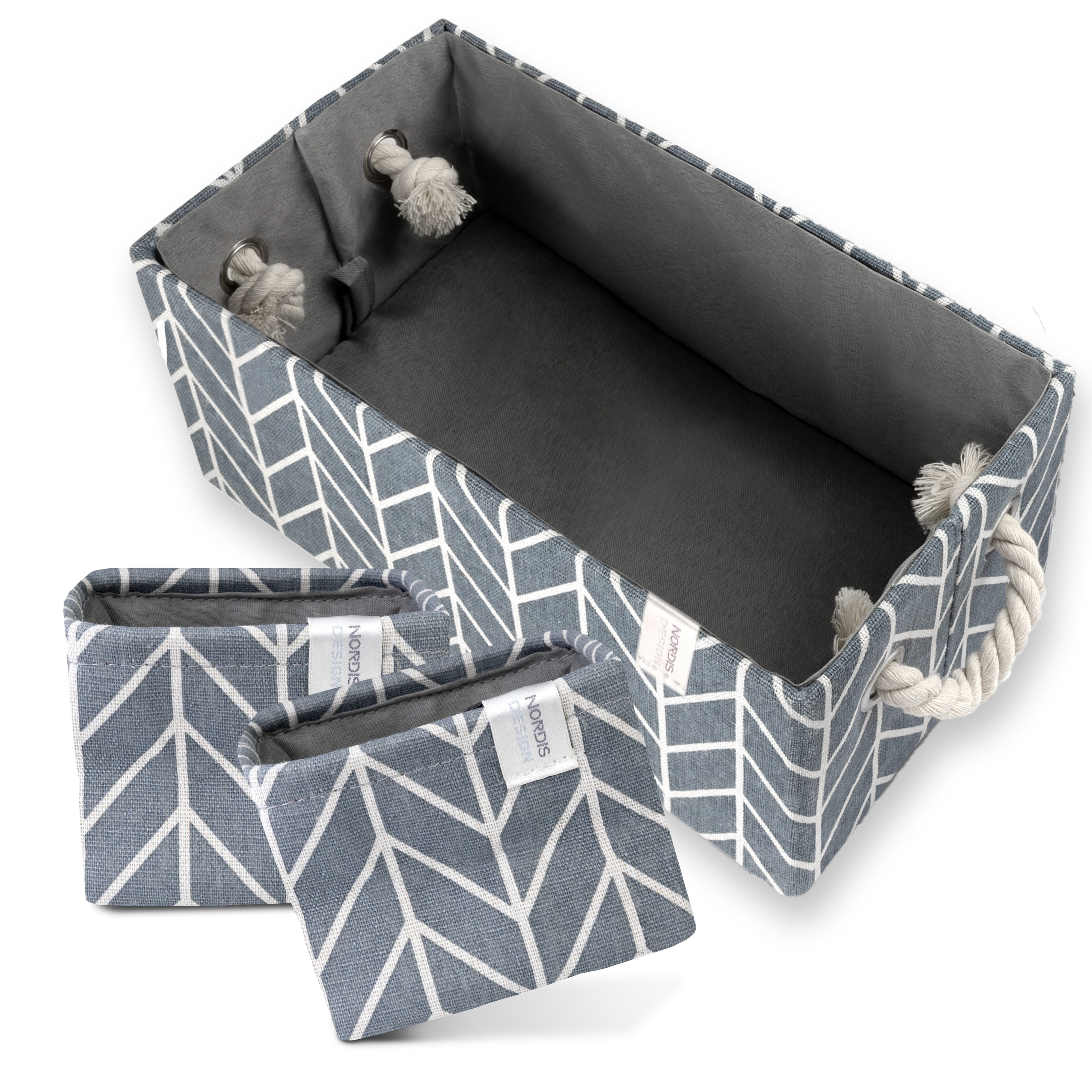 NORDIS DESIGN Хранилищаsbox Set "Niclas" aus elegantem Baumwollgemisch im 2er- oder 3er Set, Faltbar