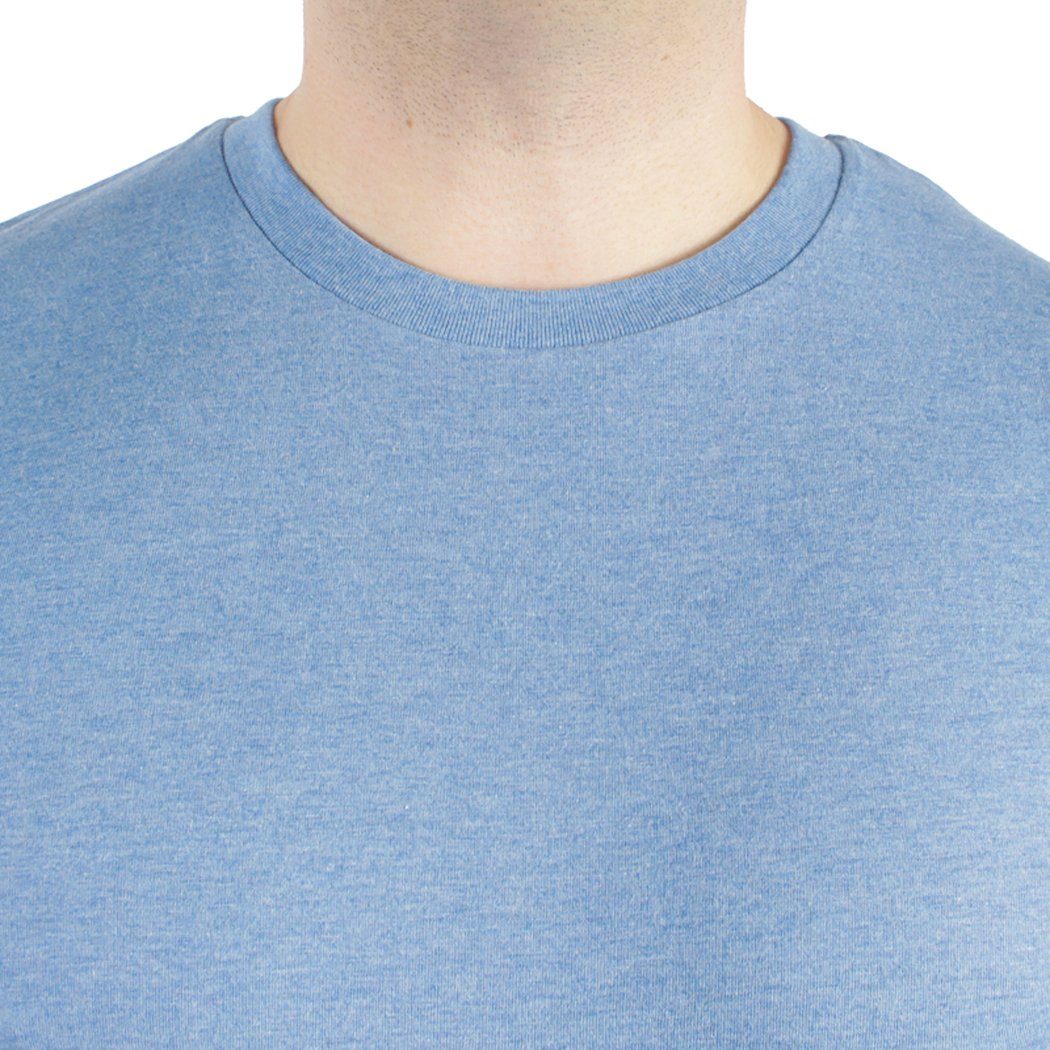 aus Bio-Baumwolle in Hohe 100%Bio-Baumwolle, Bedruckt Blau 100% karlskopf Print-Shirt Deutschland Farbbrillianz, BERGMANN