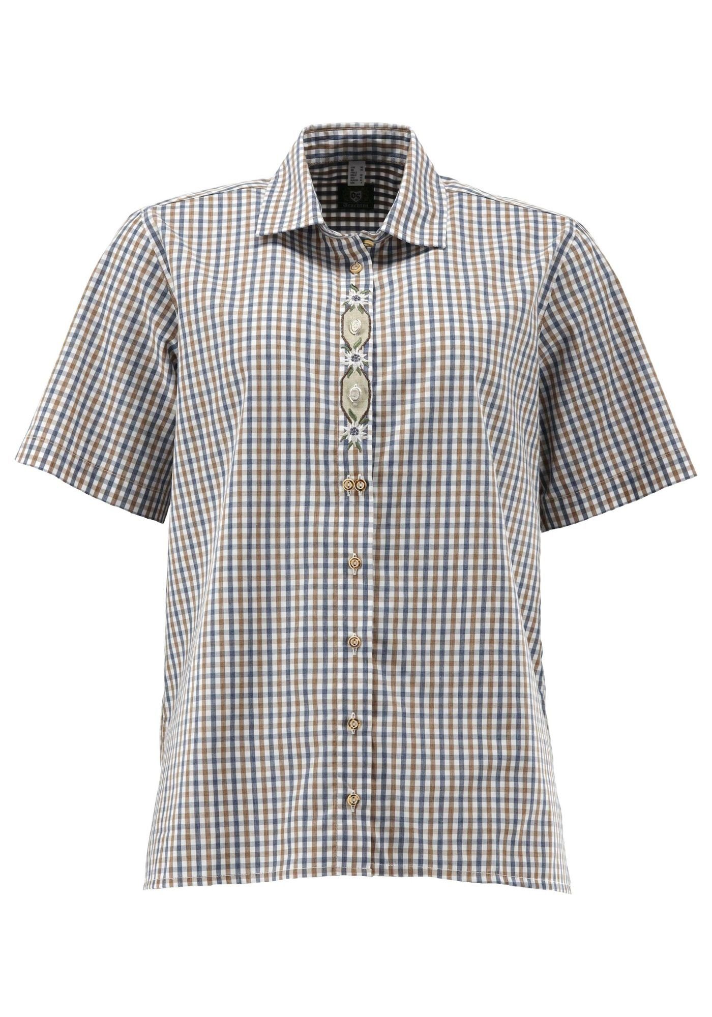 EPicsoa Damen Dirndlbluse Mit Puffärmeln - Weiße Trachtenbluse Für Oktoberfest