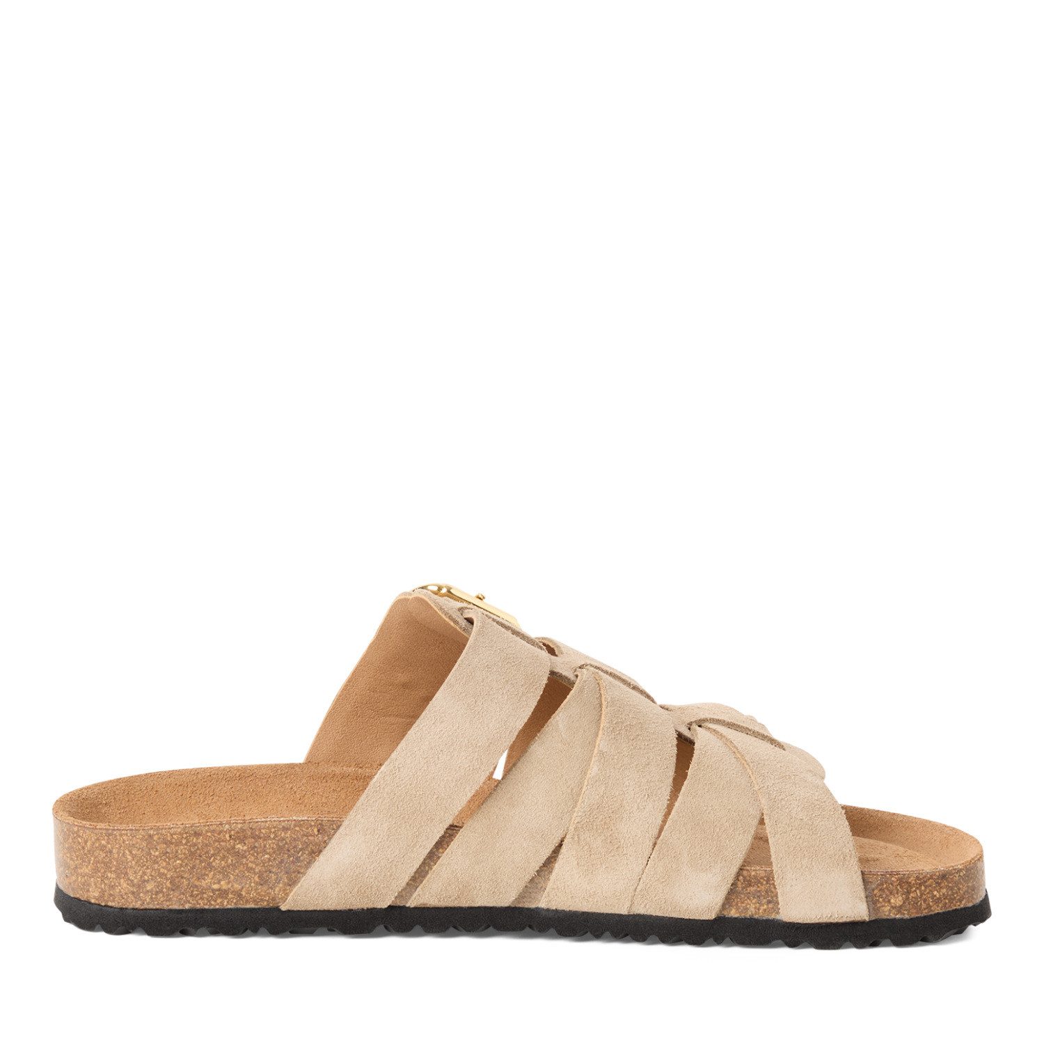 Tamaris Pantolette Schlupfschuh, Hausschuh, Sommerschuh mit Veloursleder-Fußbett