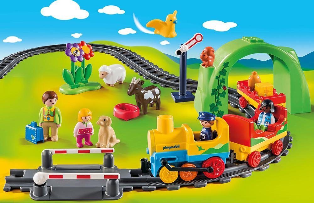 Playmobil Meine 1-2-3, Europe erste (70179), Made in Eisenbahn Playmobil® Konstruktions-Spielset