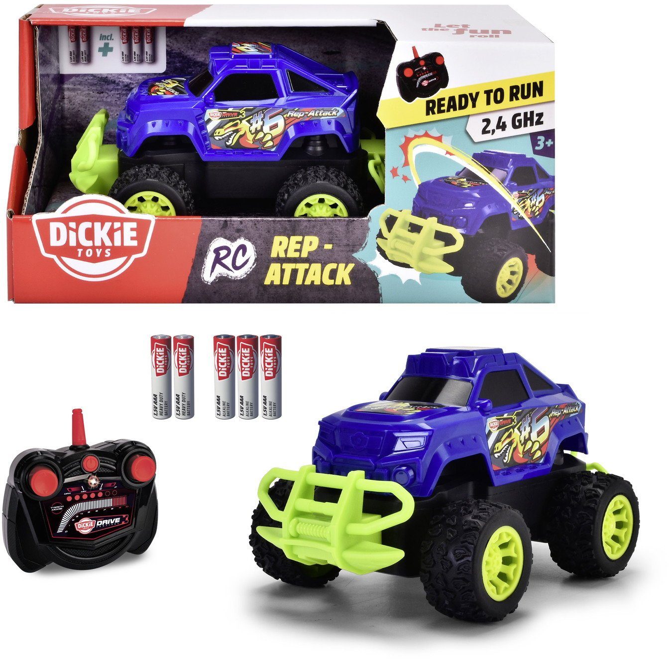 Dickie Toys RC-Auto ferngesteuertes Fahrzeug Auto Go Crazy RC Rep Attack 201103005