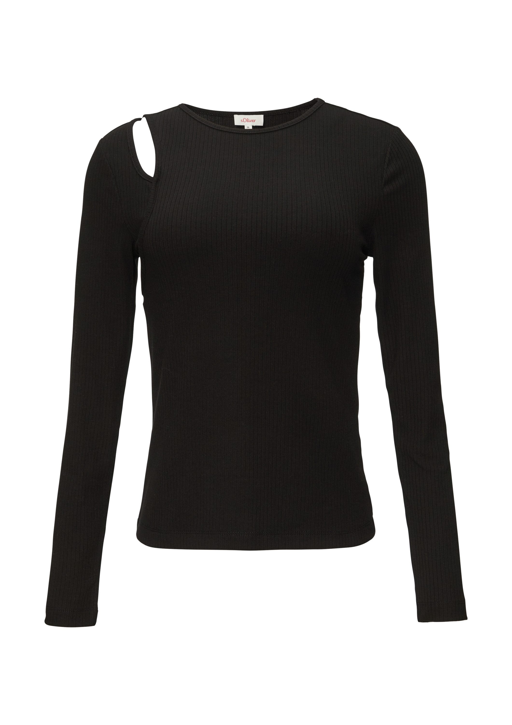 s.Oliver Langarmshirt T-Shirt Geripptes Longsleeve mit günstig online kaufen
