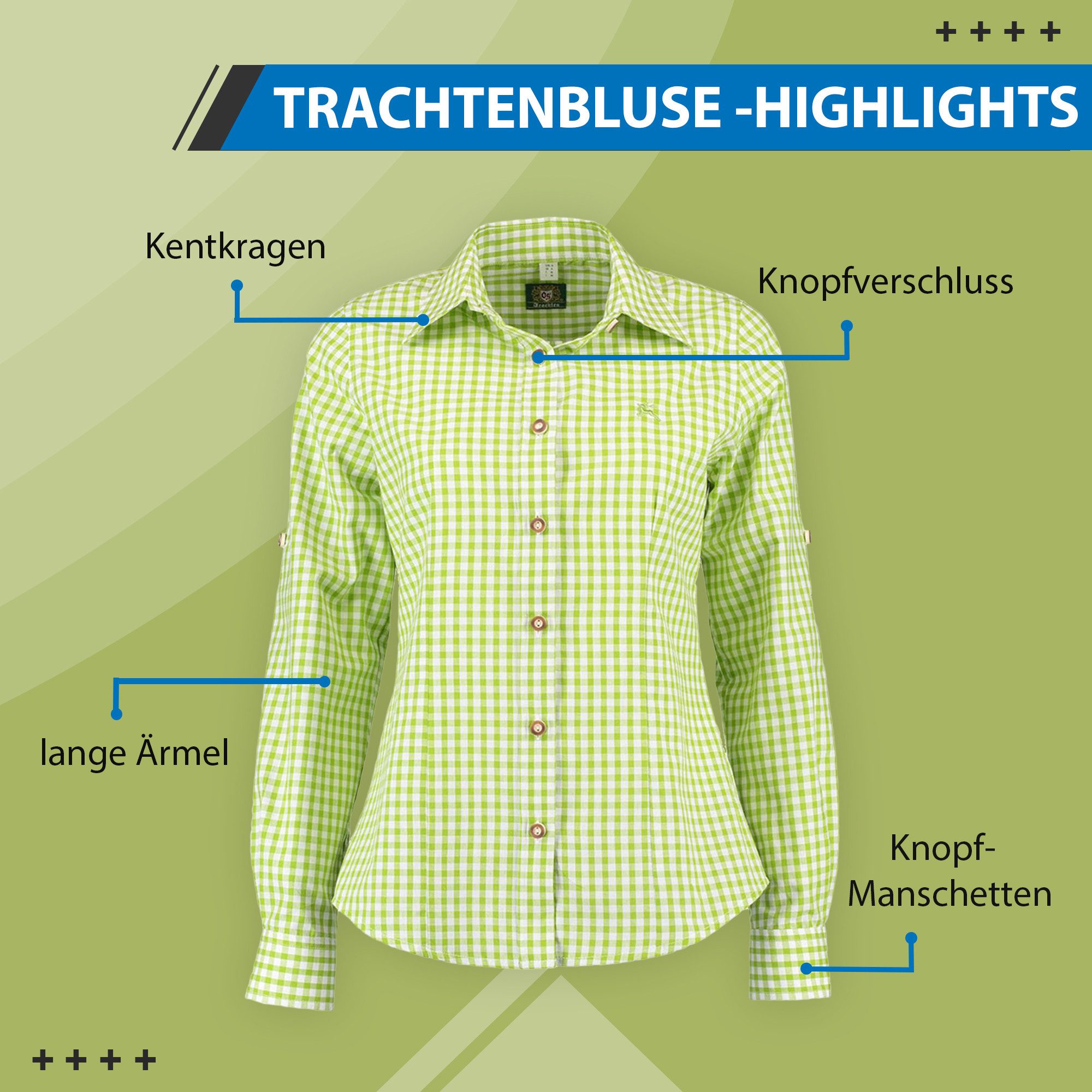 German Wear Trachtenbluse GW-OB13 Trachtenbluse für günstig online kaufen