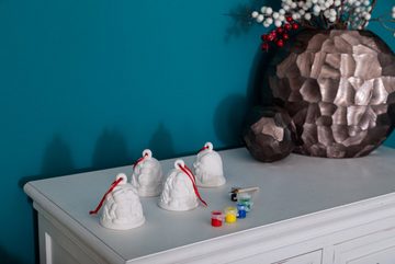 Myflair Möbel & Accessoires Baumbehang Weihnachtsdeko (Set), Glocke, zum Bemalen, inkl. 6 Farben und Pinsel