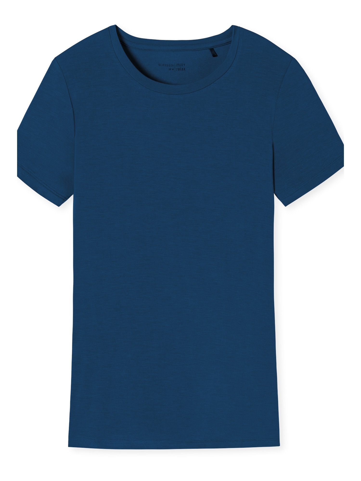 T-Shirt Schiesser unterhemd T-Shirt Mix navy unterziehshirt Relax