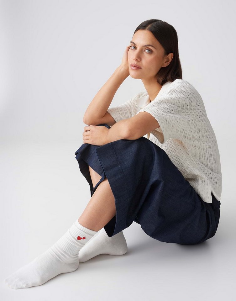 OPUS Socken Yennis family aus Jersey mit Stretchkomfort (Logo-Stickerei) Die dezente Logo Stickerei rundet den Look modern ab