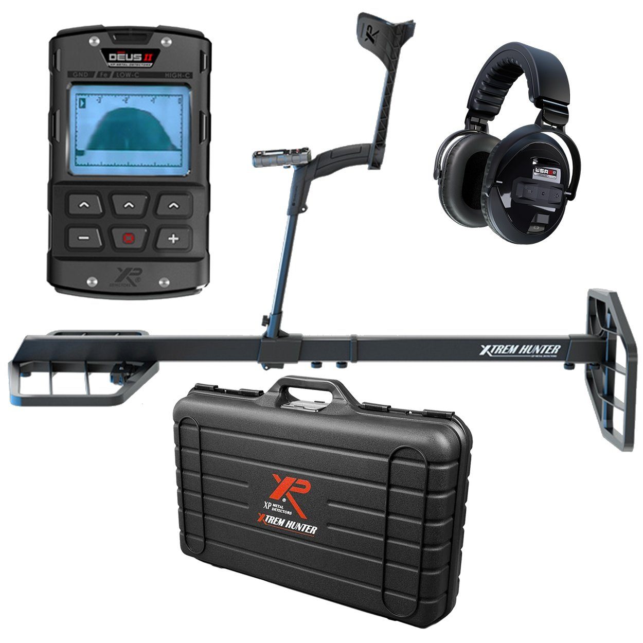 Metalldetektor XTREM Hunter XTR-115 RC WSA II XL Tiefenortungssystem
