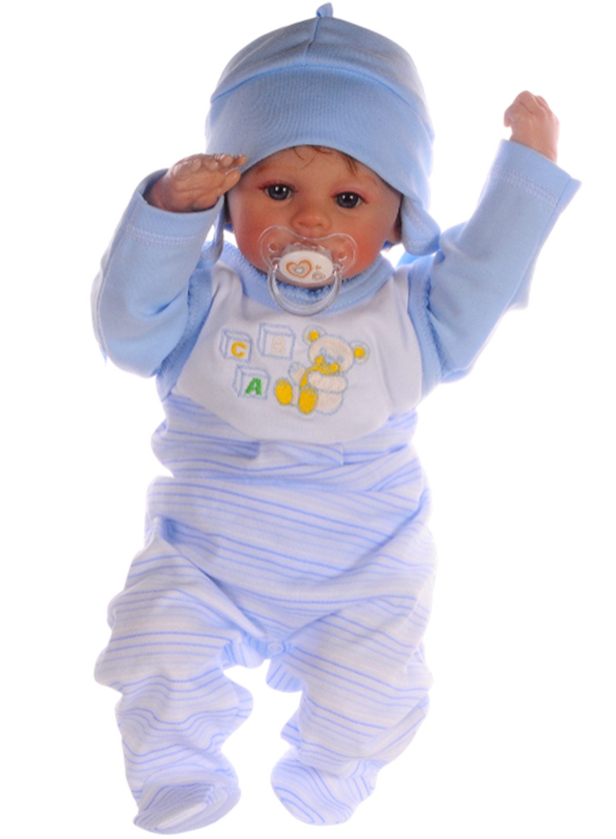 Strampler Baby Stramplerhose Langarmshirt Mütze Erstlingsset Anzug