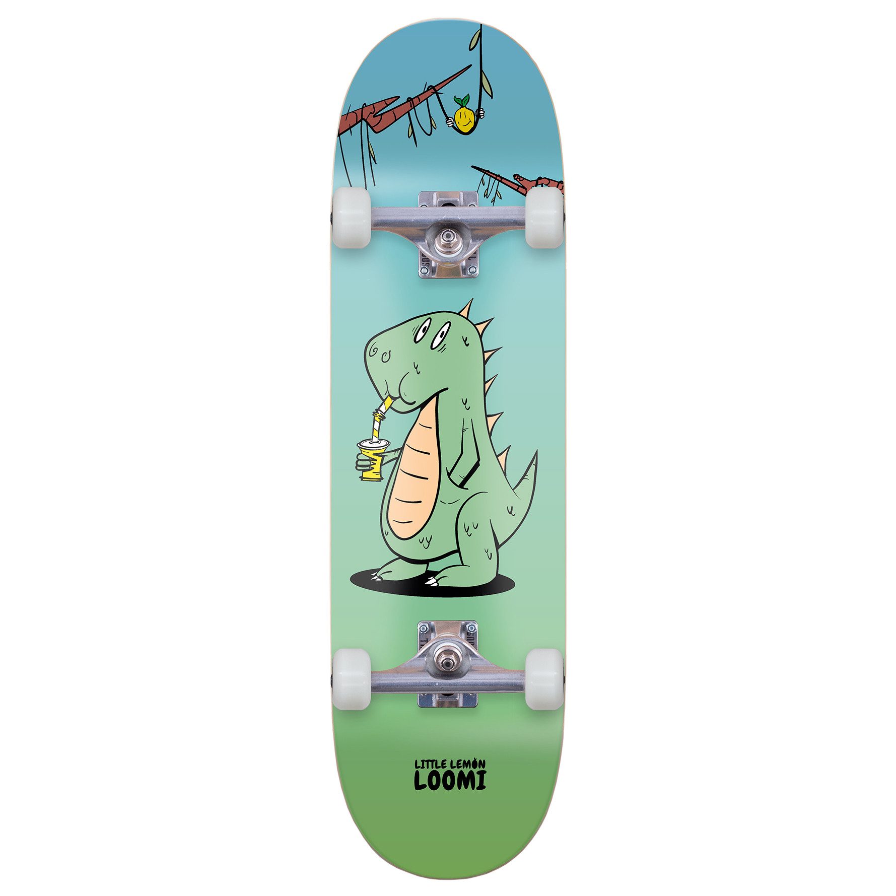 Little Lemon Loomi Skateboard T-Rex Pop, für Kinder von 5-10 Jahren - in verschiedenen Größen
