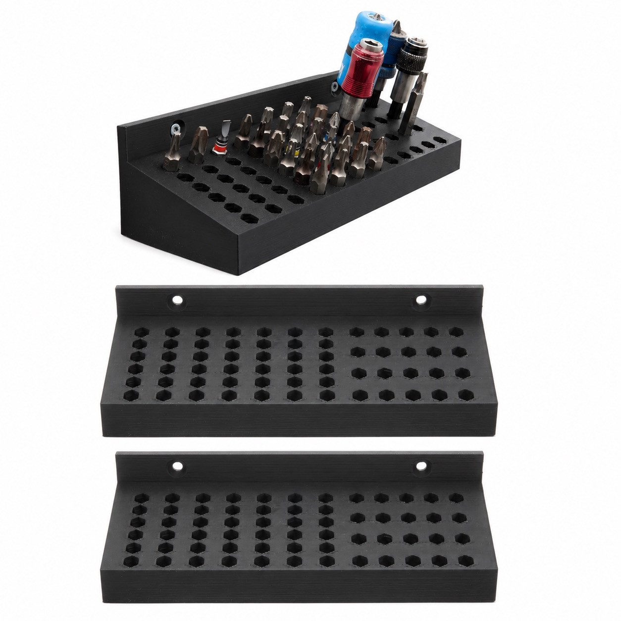 TSB Werk Bit-Set 2x Bit Wandhalter Bithalter für 62 Bits Wandhalterung, Sechskant, Universal, Halter