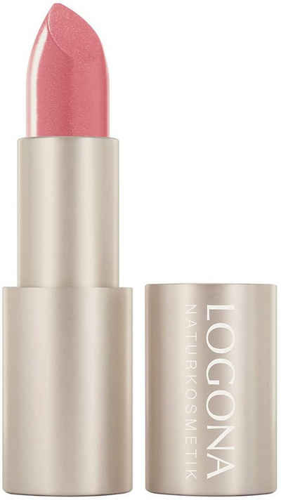 LOGONA Lippenstift, 1-tlg., LOGONA Naturkosmetik Bio Lipstick rosa rot Anti-Aging
