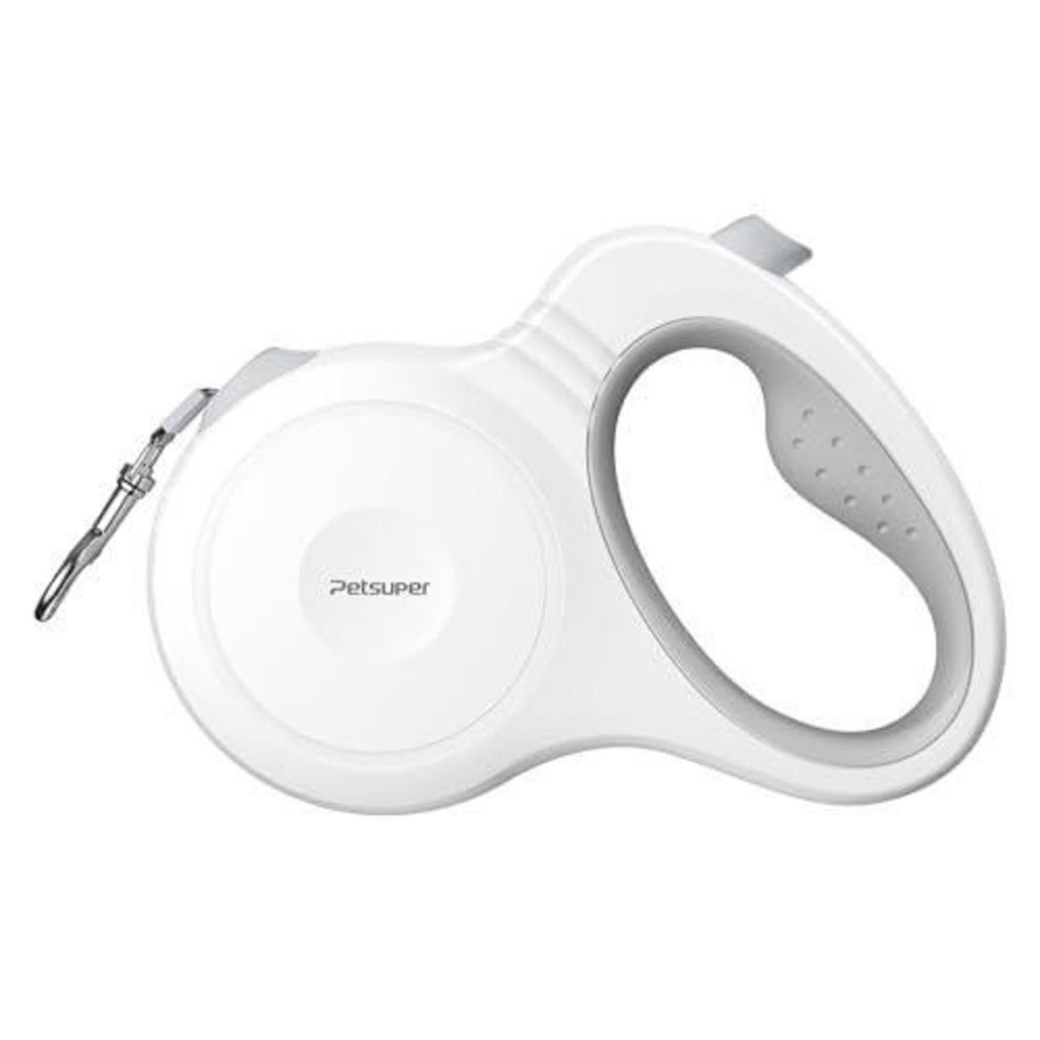 LuxusKollektion Rollleine Hundeleine einziehbar 5m Weiss, Kunststoff