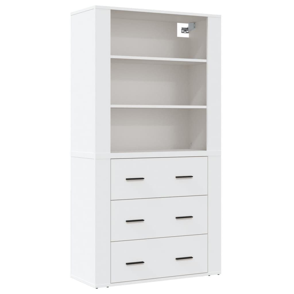 vidaXL Highboard NA Highboard Weiß Spanplatte
