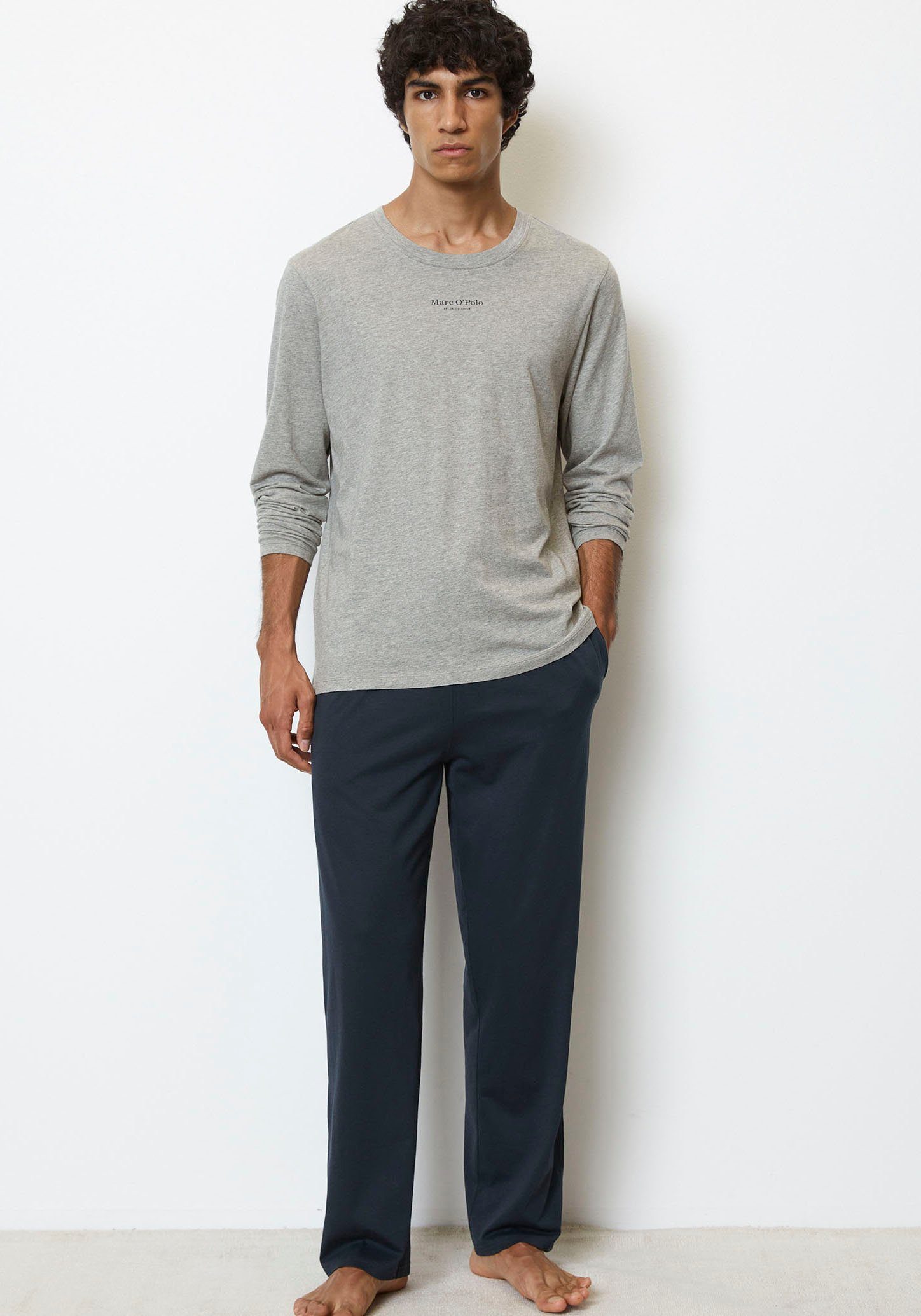 Marc O'Polo Pyjama Mix & Match Cotton (Set, 2 tlg) mit Markenlogo auf der B günstig online kaufen