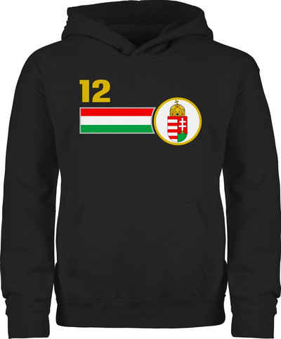 Shirtracer Hoodie 12. Mann Ungarn Mannschaft 2024 Fussball EM Fanartikel Kinder