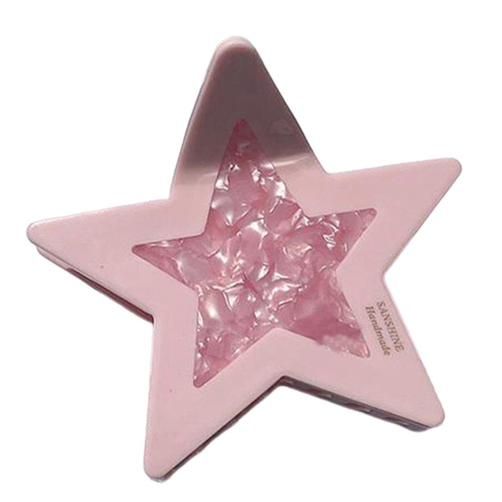 Blusmart Haarspange Süße Frauen-Haarspangen In Pentagramm-Form, DIY-Make-up, Haarspange pink