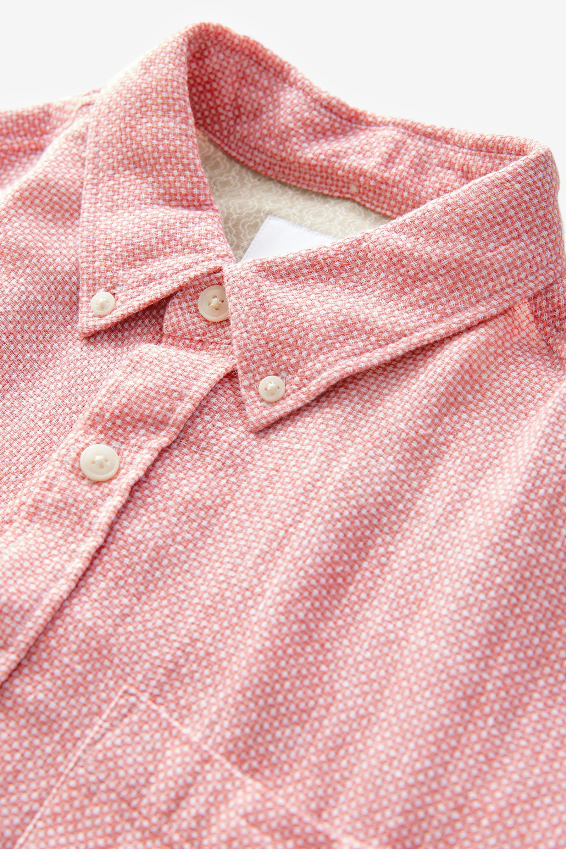 Next Langarmhemd Langärmeliges Hemd aus Baumwolle und Leinen (1-tlg) günstig online kaufen